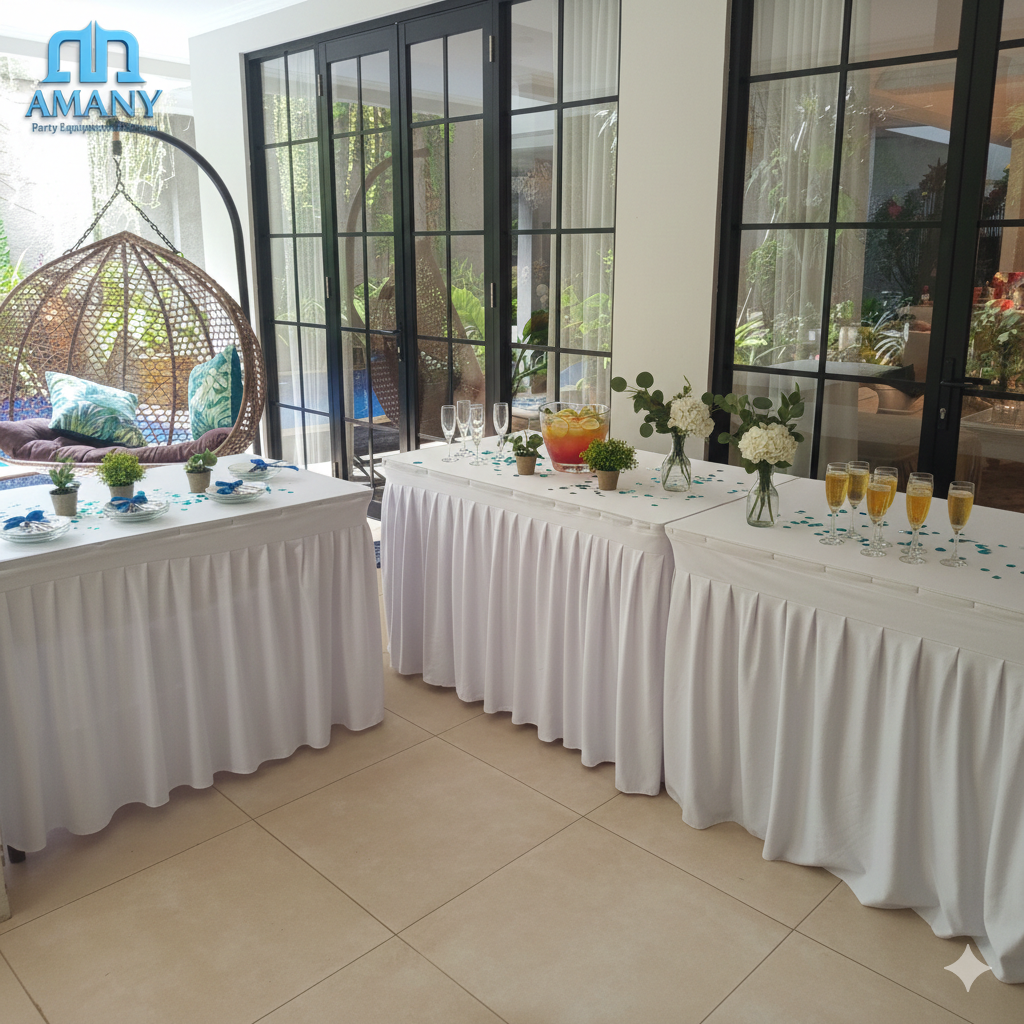 Sewa Meja Kotak 120x80 Kalideres Jakarta Barat untuk Meja Prasmanan