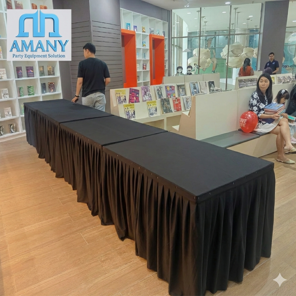 Sewa Meja Kotak 120x80 Pasar Minggu Jakarta Selatan Praktis & Siap Acara